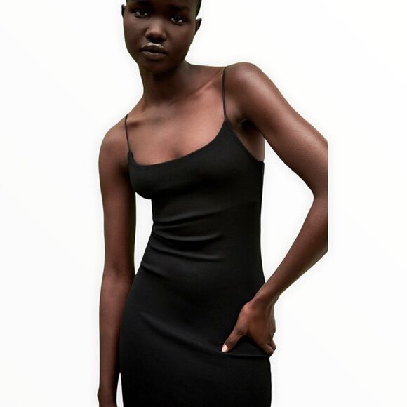 ZARA | Black | FITTED DRESS - Picture 8 of 9